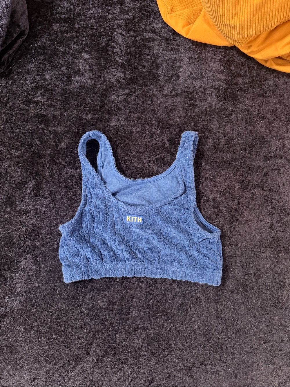 Kith Navy Blue Plush Cropped Tank